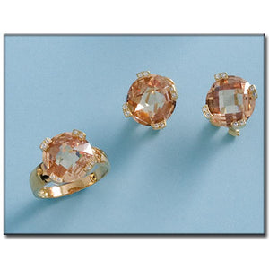 SORTIJA ORO 18KL CIRCONITAS + PIEDRA COLOR