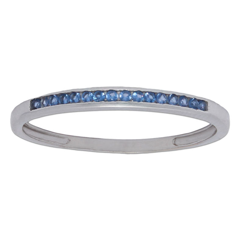 SORTIJA ORO BLANCO 18KL - COLOR AZUL