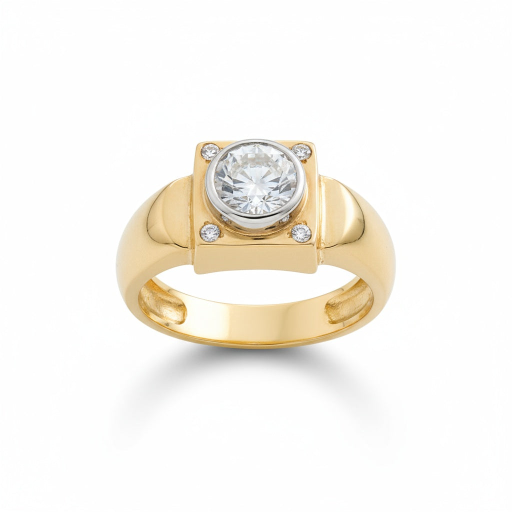 SOLITARIO ORO 18KL CIRCONITAS