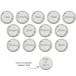 ARRAS PERSONALIZADAS PALABRAS · ACERO PLATEADO