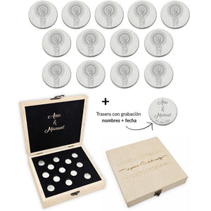 ARRAS PERSONALIZADAS V. DEL PILAR · ACERO PLATEADO + ESTUCHE MADERA