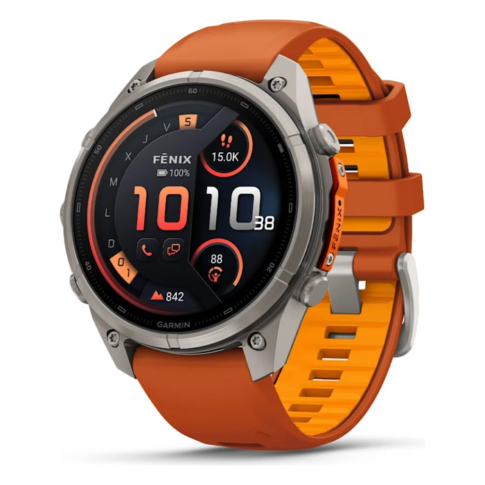 Garmin Fēnix 9 Pro inReach® 47mm Titanium orange strap 010-04336-01