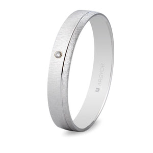 Alianza Argyor 3.5mm con diamante 0.01ct