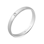 Alianza Argyor 3mm con diamante 0.02ct