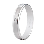 Alianza Argyor 4mm con diamante 0.03ct
