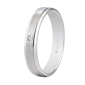 Alianza Argyor 4mm con diamante 0.03ct