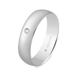 Alianza Argyor 5mm con diamante 0.02ct