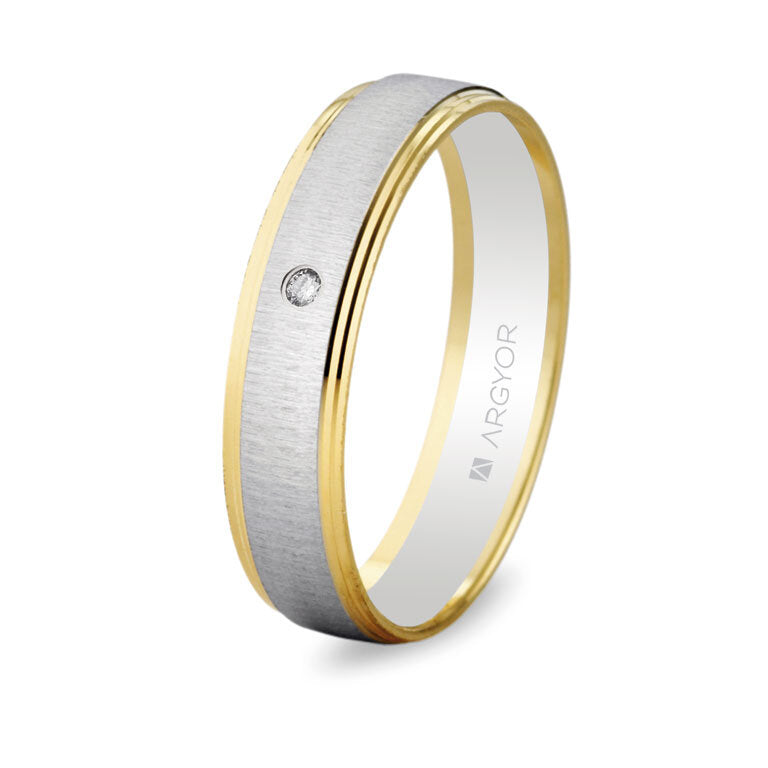 Alianza Argyor de boda bicolor 5245466D