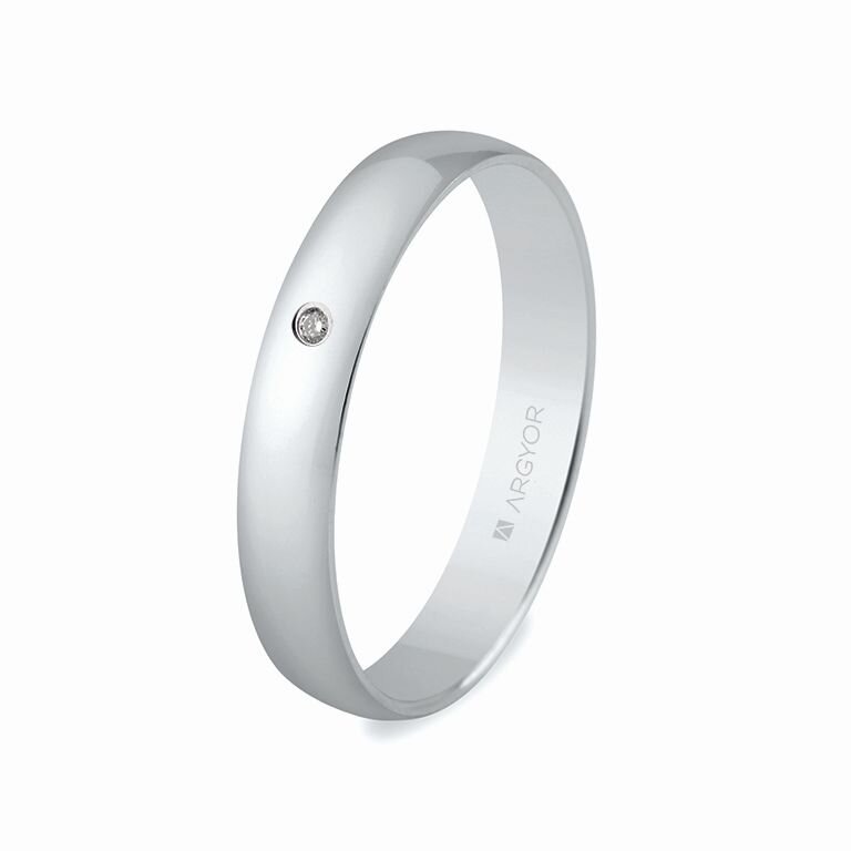 Alianza Argyor de boda oro blanco 5B353D