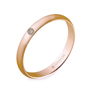 Alianza Argyor de boda oro rosa 5C305D
