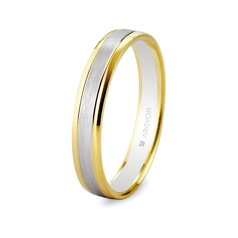 Alianza Argyor MOD. 5240496. Alianza de boda bicolor 5240496