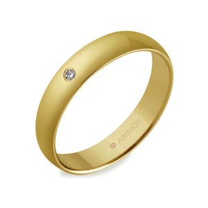 Alianza Argyor MOD. 55401001. Alianza 4mm con diamante 0.02ct