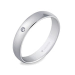 Alianza Argyor MOD. 554B1001. Alianza 4mm con diamante 0.02ct