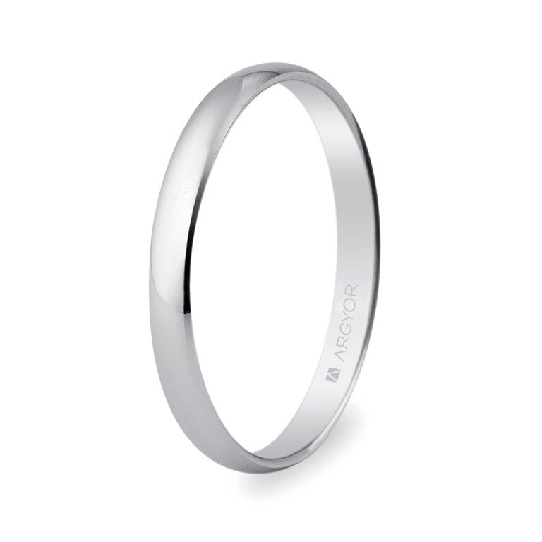 Alianza Argyor MOD. 5B253. Alianza de boda oro blanco 2,5mm (5B253)