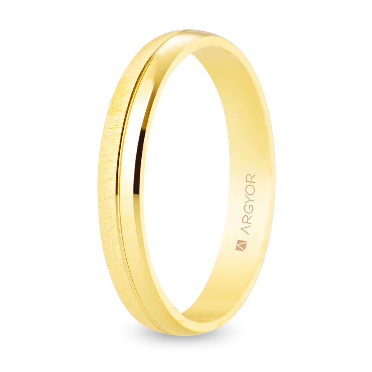 Alianza Argyor oro 18k ancho 3,5 mm.