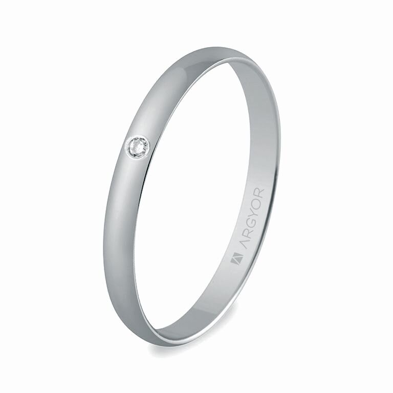 Alianza Argyor oro blanco 2,5mm diamante 5B253D