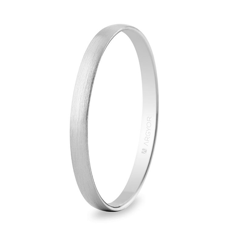 Alianza Argyor oro blanco 2mm satinada (5B201S)
