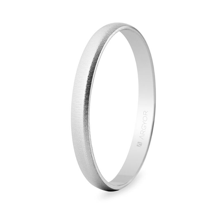 Alianza Argyor oro blanco texturizada (5B253T)