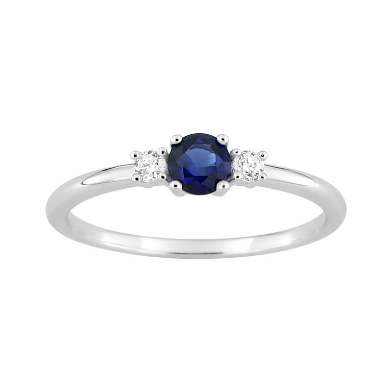 Anillo Argyor cz azul+blc ag925rh