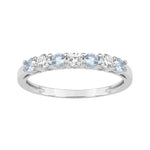 Anillo Argyor cz azul cielo+blanco ag925rh