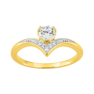 Anillo de compromiso Argyor CIR. PLAQUÉ OR+RH