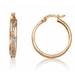 AROS ORO 18KL BICOLOR - 20MM - Peso: 3.25 gr 