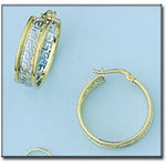 AROS ORO 18KL BICOLOR GRECA - 20MM - Peso: 5.20 gr 