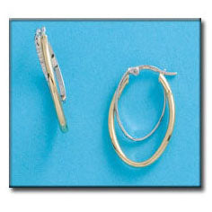 AROS ORO 18KL BICOLOR - Peso: 3.55 gr 