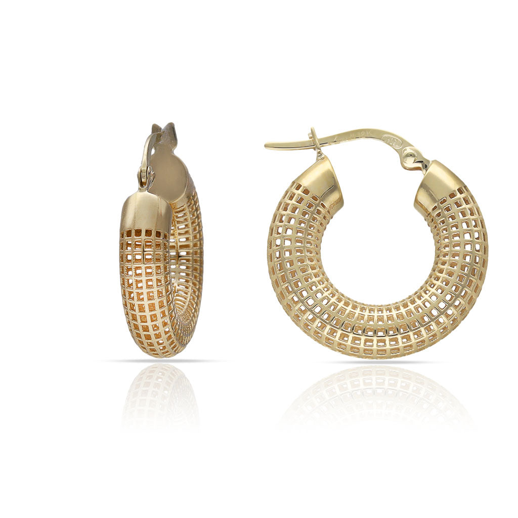 AROS ORO 18KL CALADOS - 10MM - Peso: 4.60 gr 