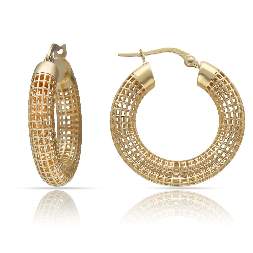 AROS ORO 18KL CALADOS - 15MM - Peso: 5.50 gr 
