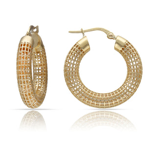 AROS ORO 18KL CALADOS - 15MM - Peso: 5.50 gr 