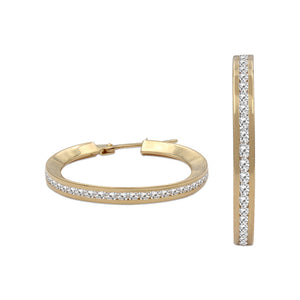 AROS ORO 18KL CIRCONITAS - 15MM - Peso: 2.85 gr 