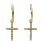 AROS ORO 18KL CRUZ CIRCONITAS - 5.50MM