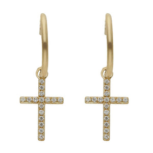 AROS ORO 18KL CRUZ CIRCONITAS - 5.50MM