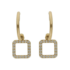AROS ORO 18KL CUADRADO CIRCONITAS - 5.50MM
