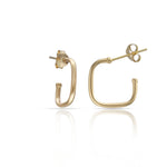 AROS ORO 18KL CUADRADOS - 11x11MM