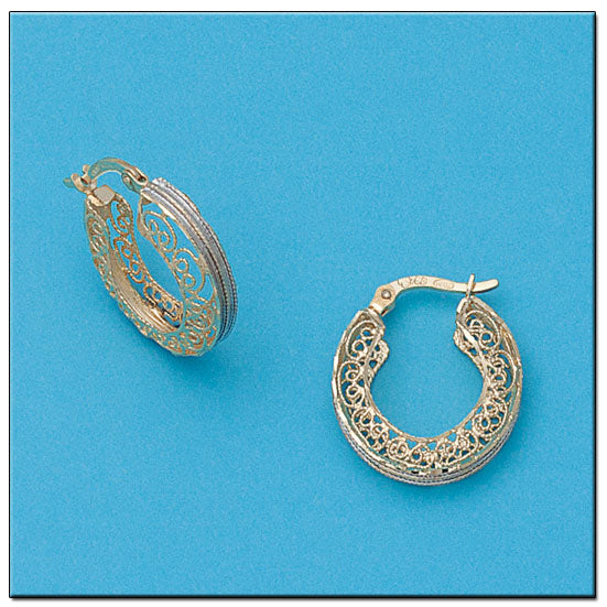 AROS ORO 18KL FILIGRANA - Peso: 4.40 gr 