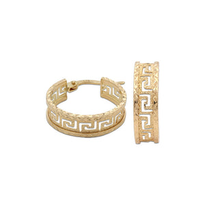 AROS ORO 18KL GRECA - 10MM - Peso: 2.05 gr 
