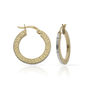 AROS ORO 18KL GRECA - 15MM - Peso: 2.15 gr-Oro amarillo 