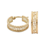 AROS ORO 18KL GRECA - 15MM - Peso: 2.70 gr 