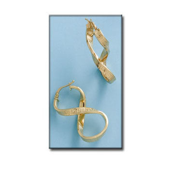 AROS ORO 18KL GRECA - 17x37MM - Peso: 5.35 gr 