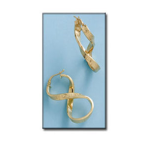 AROS ORO 18KL GRECA - 17x37MM - Peso: 5.35 gr 
