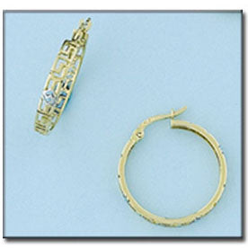 AROS ORO 18KL GRECA - 20MM - Peso: 3.30 gr 