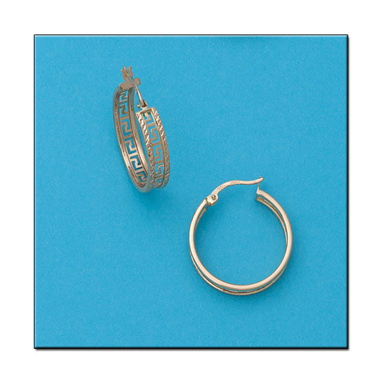 AROS ORO 18KL GRECA  -20MM - Peso: 3.70 gr 