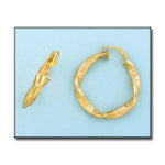 AROS ORO 18KL GRECA - 24MM - Peso: 4.45 gr 