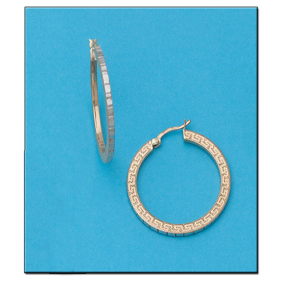 AROS ORO 18KL GRECA - 25MM - Peso: 3.20 gr-Oro amarillo 