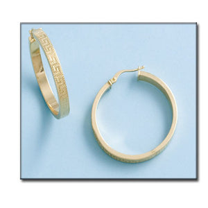 AROS ORO 18KL GRECA - 30MM - Peso: 3.35 gr 