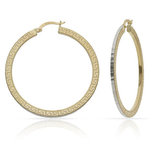 AROS ORO 18KL GRECA - 35MM - Peso: 4.20 gr-Oro amarillo 