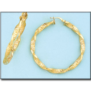 AROS ORO 18KL GRECA - 42MM - Peso: 4.55 gr 