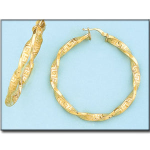 AROS ORO 18KL GRECA - 42MM - Peso: 4.60 gr 